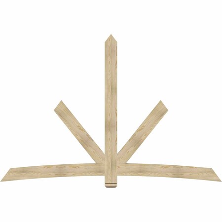 Ekena Millwork Alberta Rough Sawn Timber Gable Bracket, Douglas Fir, 108"W x 72"H x 2"D x 6"F, 16/12 Pitch GBW108X72X0206ALB00RDF